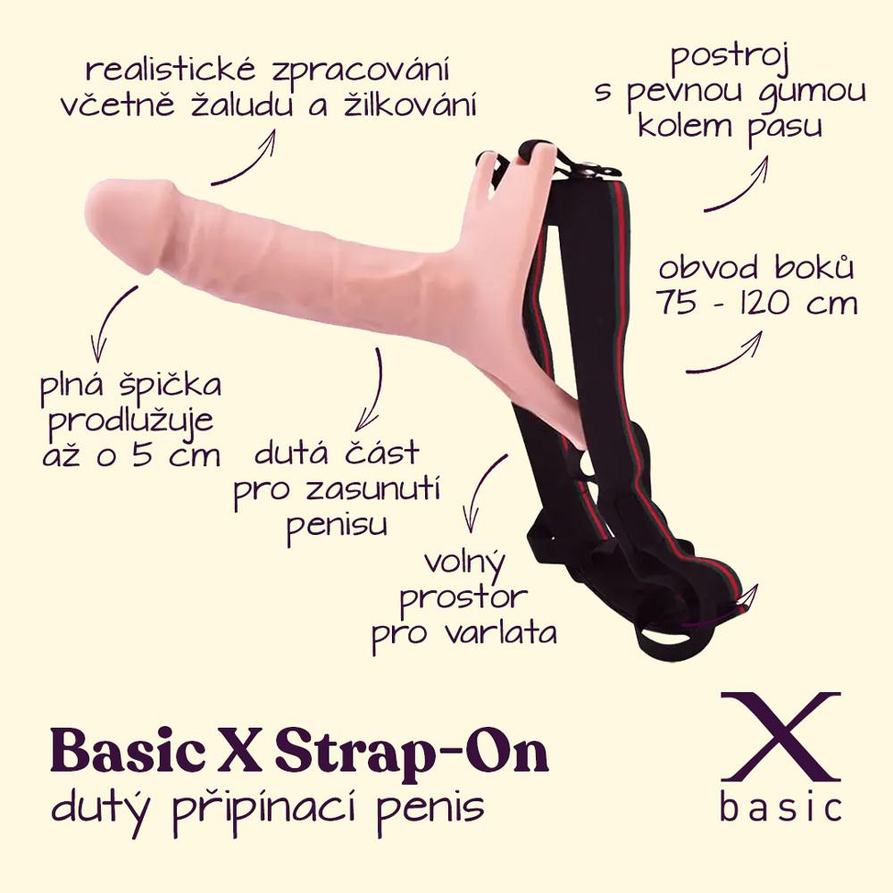 BASIC X Strap-on dutý připínací penis tělový - Image 2
