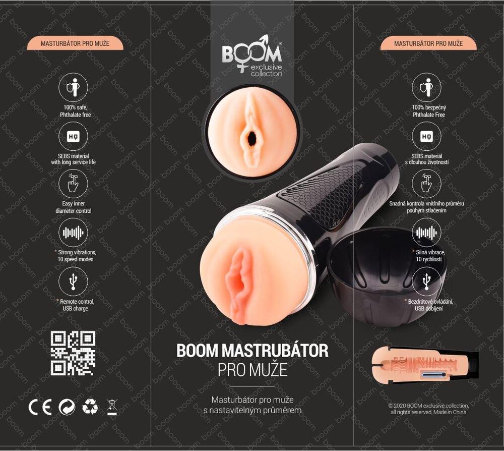 BOOM Sofia nevibrační masturbátor tělový s nastavitelným průměrem