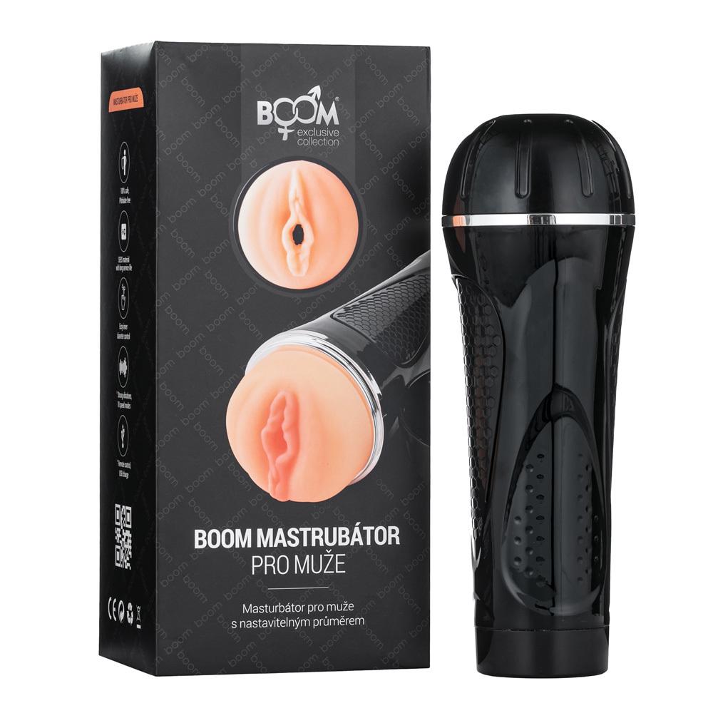 BOOM Sabrina vibrační masturbátor s nastavitelným průměrem