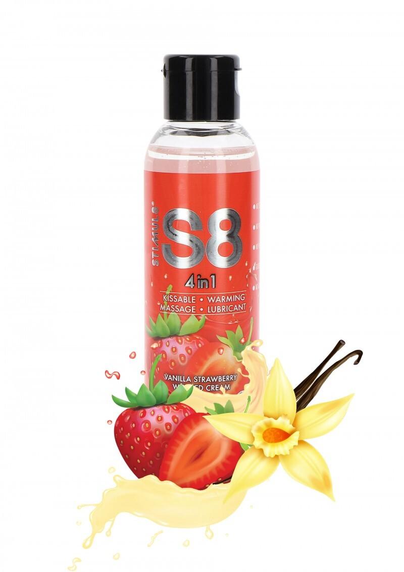 S8 4 in 1 Dessert Lubrikační gel jahoda 125 ml