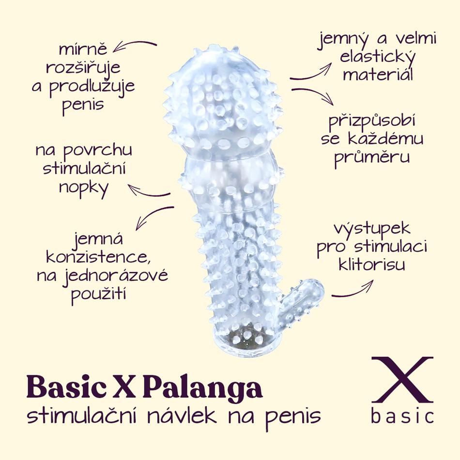 BASIC X Palanga stimulační návlek na penis transparentní - Image 2