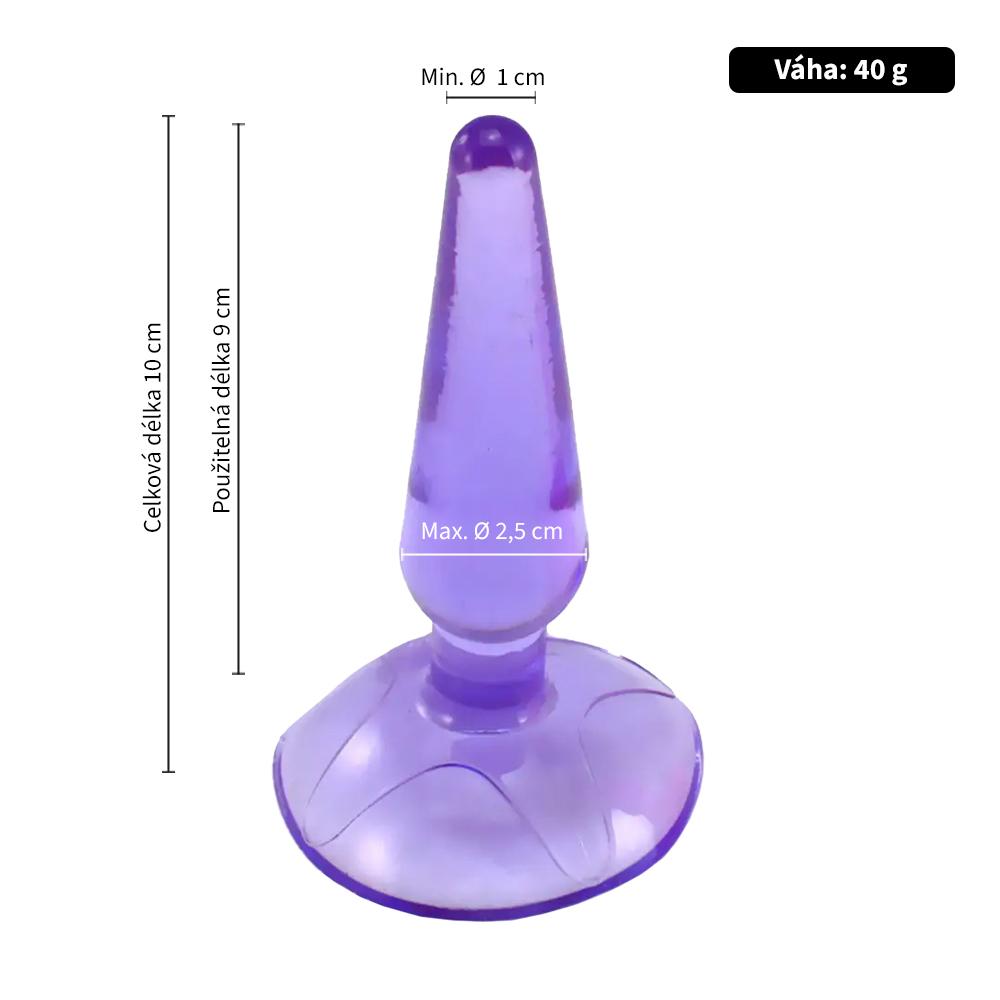 BASIC X Francesco anální kolíček s přísavkou fialový