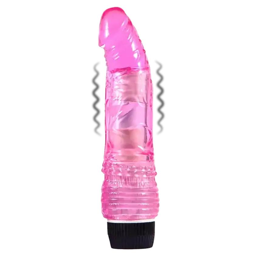 Levně BASIC X José realistický gelový vibrátor růžový
