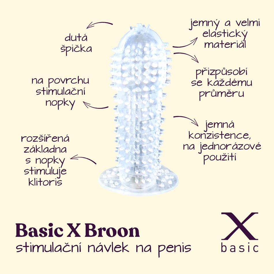 BASIC X Broon stimulační návlek na penis transparentní - Image 2