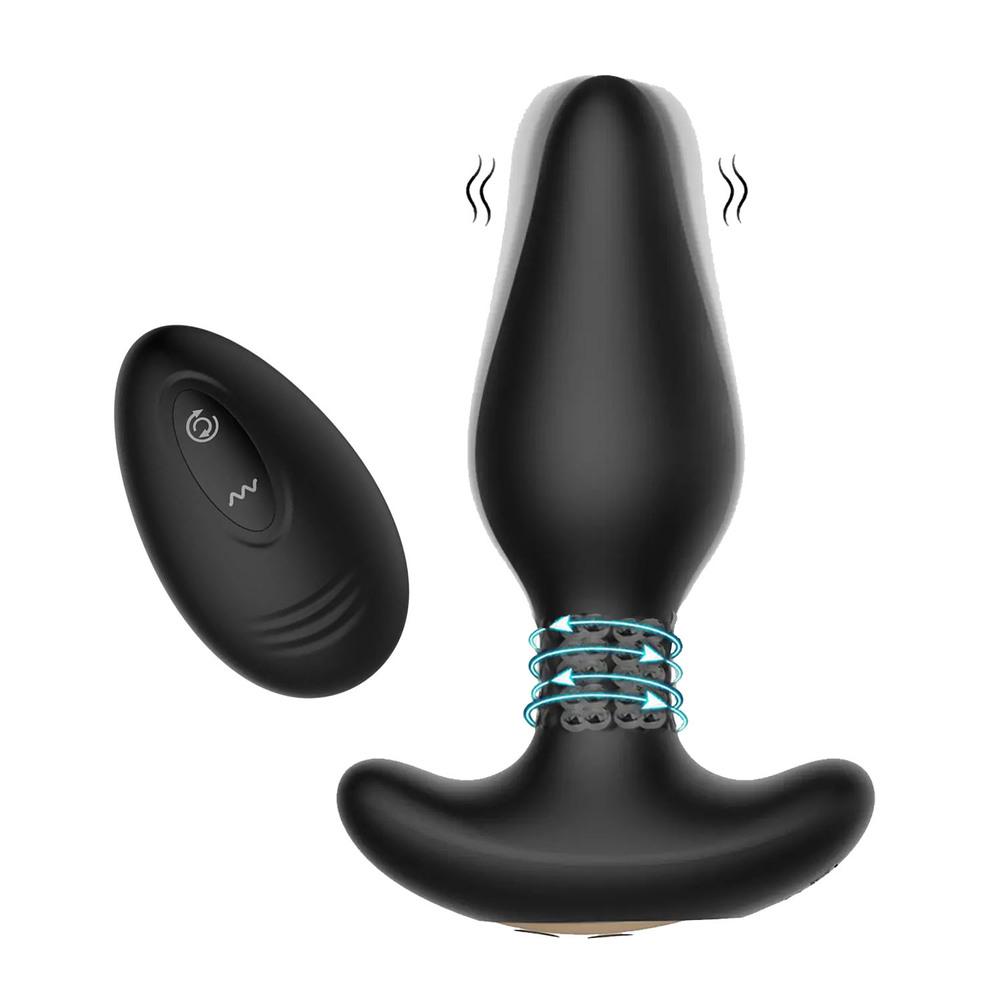 BOOM Carl vibrační anální kolík na  dálkové ovládání černý
