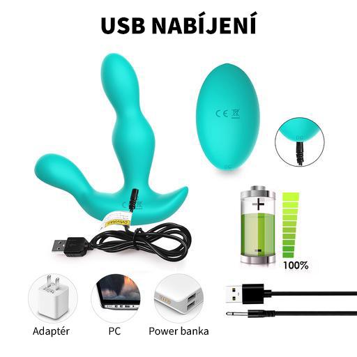 BOOM Richard stimulátor prostaty na dálkové ovládání zelený