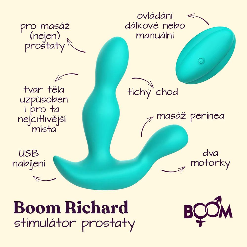 BOOM Richard stimulátor prostaty na dálkové ovládání zelený - Image 2