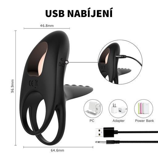 BOOM Edwin vibrační erekční kroužek s dálkovým ovládáním
