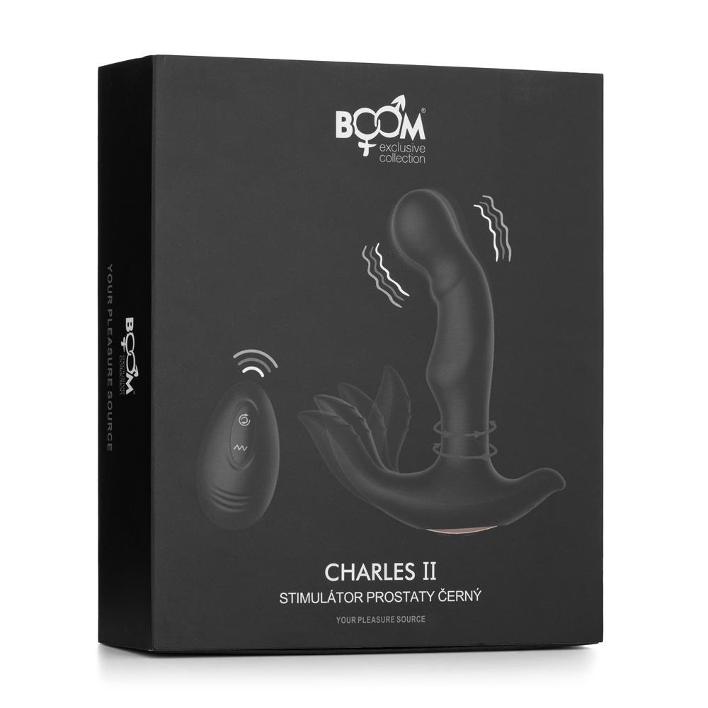 BOOM Charles II stimulátor prostaty na dálkové ovládání – černý