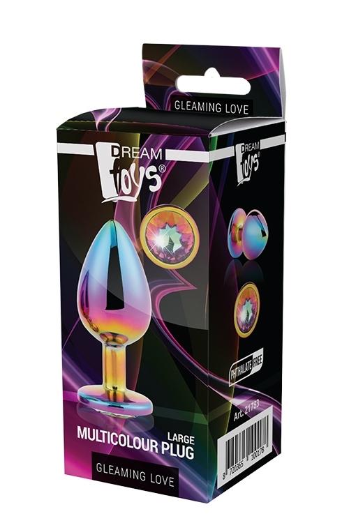Gleaming Love anální kolík Multicolor duhový kamínek L
