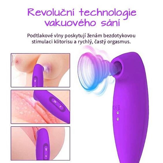 BASIC X Datel podtlakový stimulátor klitorisu fialový