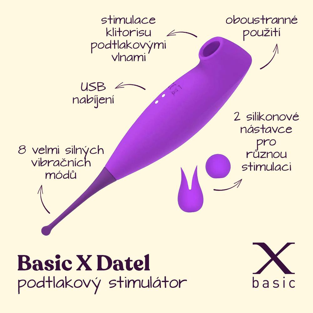 BASIC X Datel podtlakový stimulátor klitorisu fialový