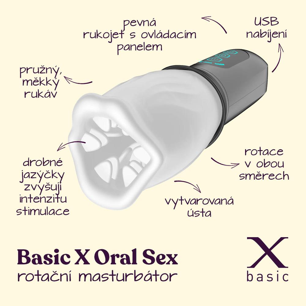 BASIC X Oral sex rotační masturbátor - Image 2
