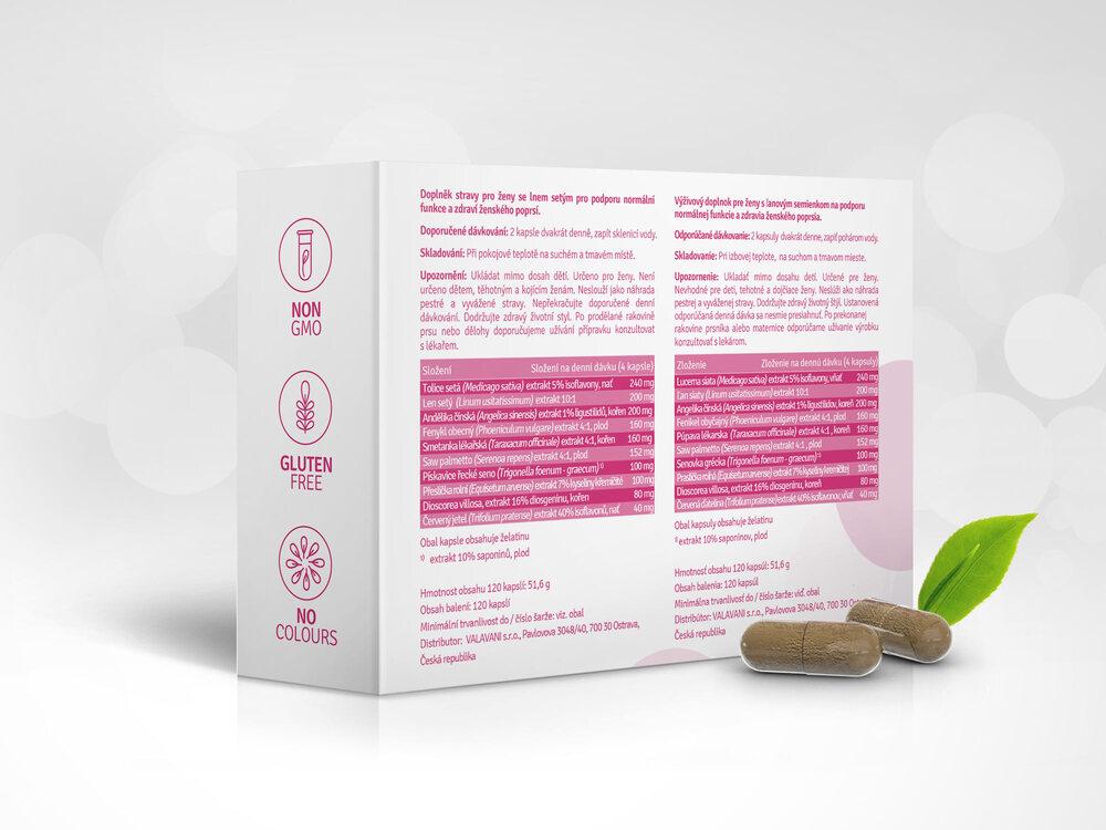 DecoFemm Beauty Breast 120 kapslí doplněk stravy - Obrázek 2