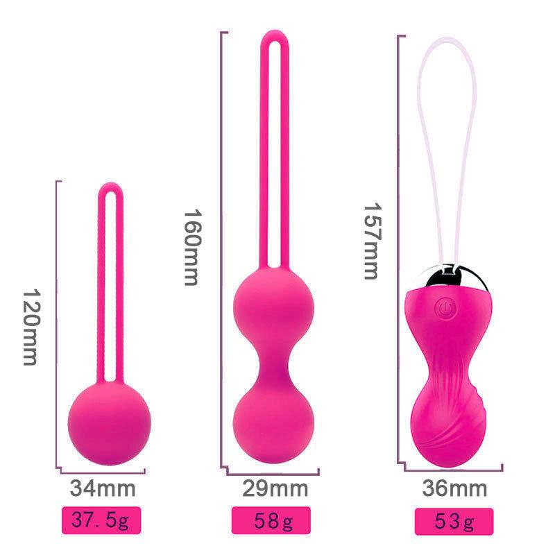 BASIC X Andrea venušiny kuličky  a vibrační vajíčko set 4 v 1 růžové - Image 4