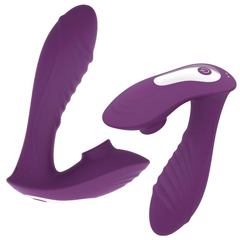BASIC X Bono vibrátor s tlakovým stimulátorem na klitoris fialový