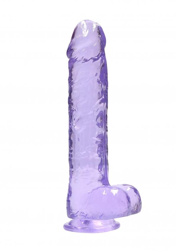 Realrock gelové dildo s přísavkou 22 cm fialové