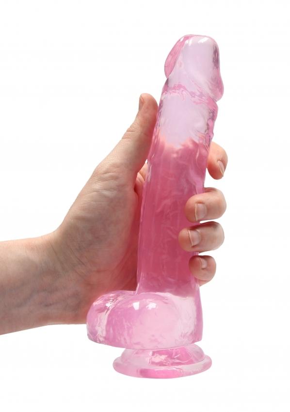 Realrock gelové dildo s přísavkou 21,5 cm růžové - Image 2