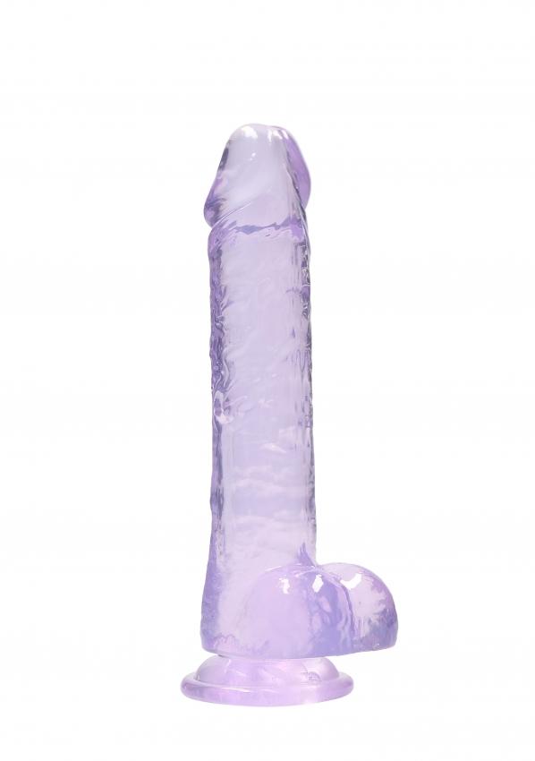 Realrock gelové dildo s přísavkou 21,5 cm fialové