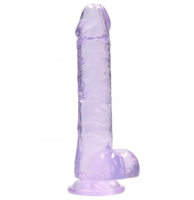 Realrock gelové dildo s přísavkou 21,5 cm fialové