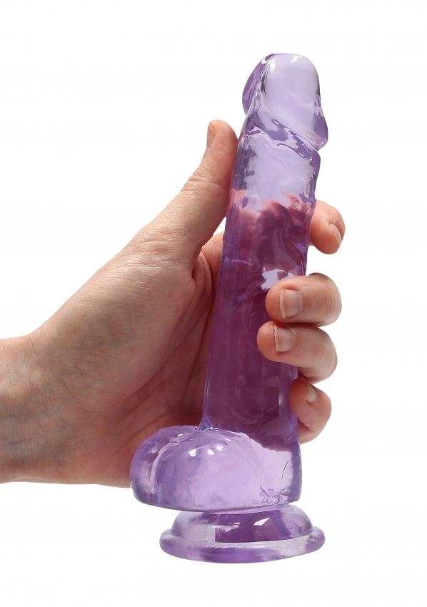 Realrock gelové dildo s přísavkou 19 cm fialové - Image 3