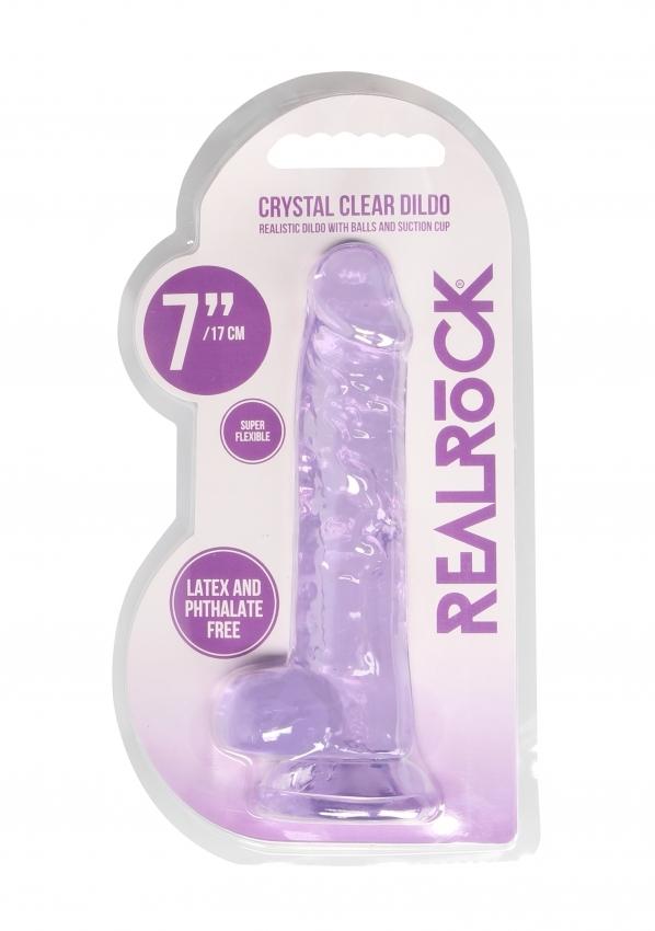 Realrock gelové dildo s přísavkou 19 cm fialové - Image 4