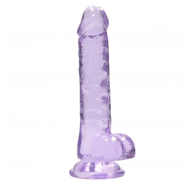 Realrock gelové dildo s přísavkou 19 cm fialové