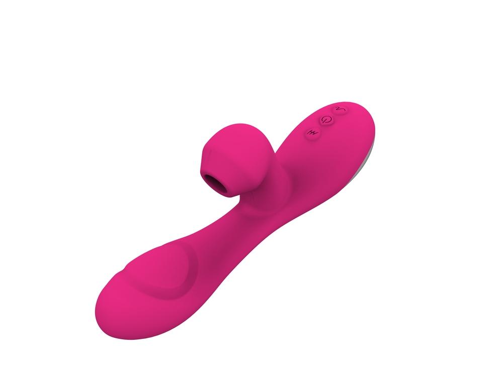 Romant Flap vibrátor rabbit s poklepem a tlakovým stimulátorem na klitoris růžový