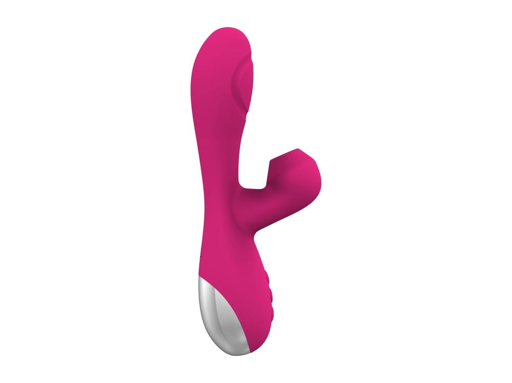 Romant Flap vibrátor rabbit s poklepem a tlakovým stimulátorem na klitoris růžový - Image 6