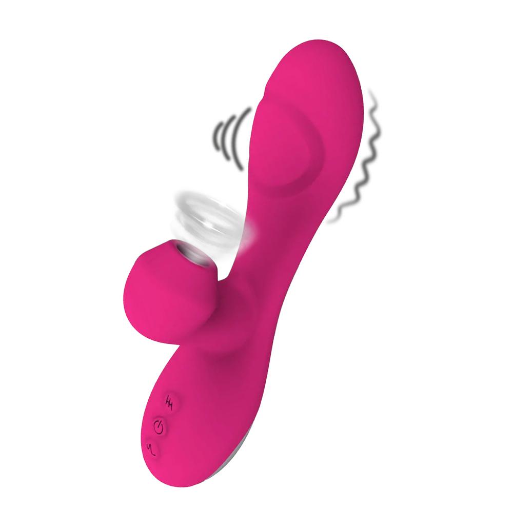 Levně Romant Flap vibrátor rabbit s poklepem a tlakovým stimulátorem na klitoris růžový