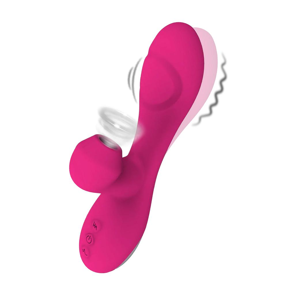Romant Flap vibrátor rabbit s poklepem a tlakovým stimulátorem na klitoris růžový