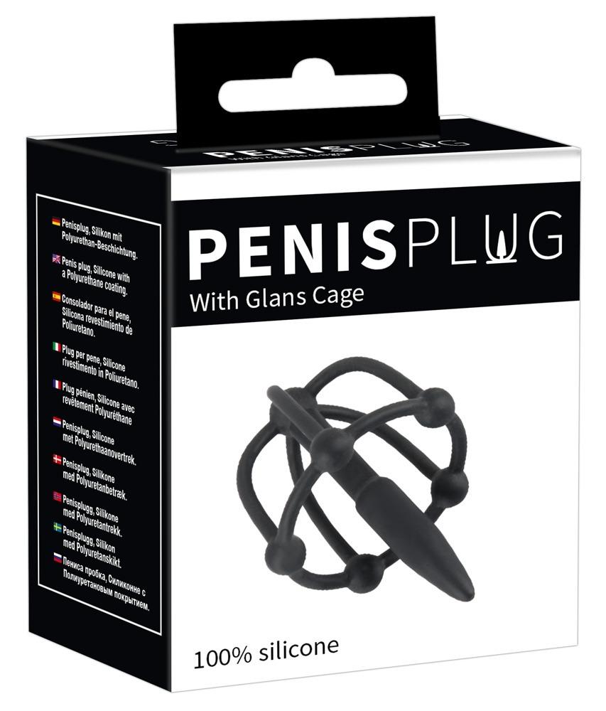 Penis plug Dilatátor s klecí na žalud