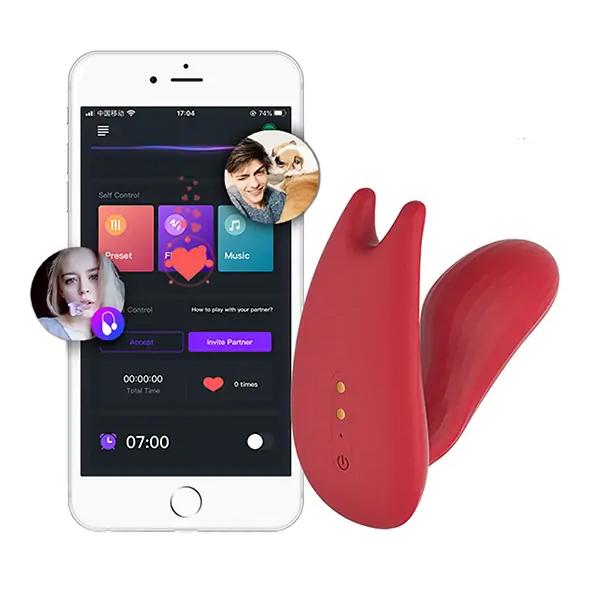 Magic Motion Umi Duální vibrátor s ovládáním přes aplikaci - červený