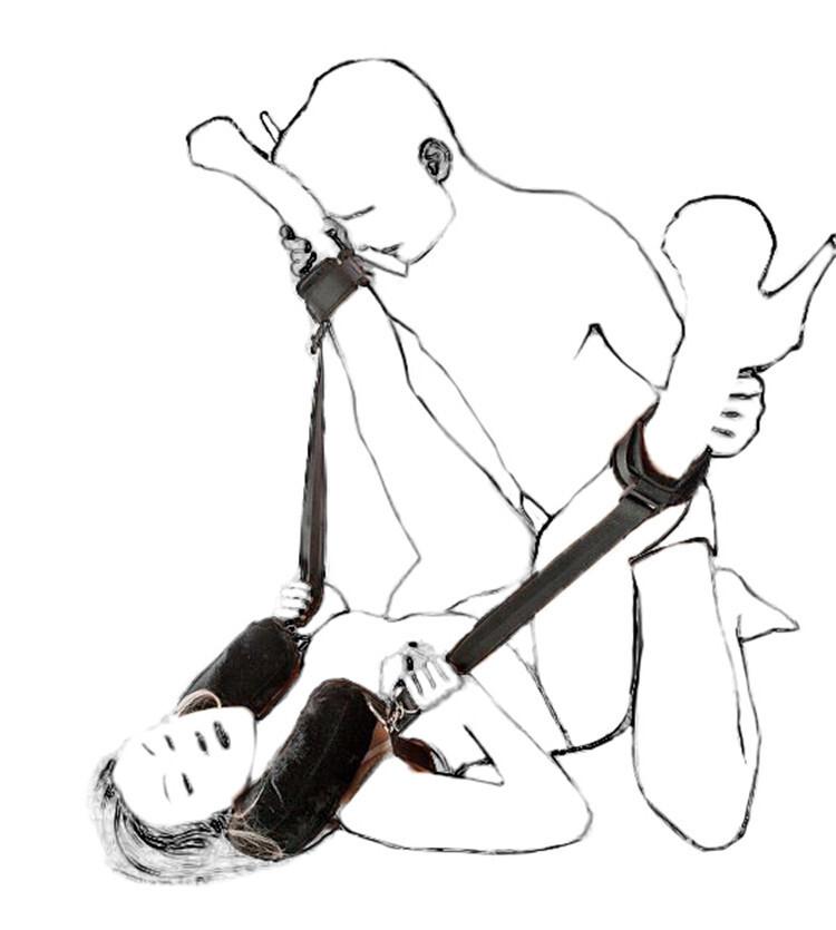 BASIC X Angee - poutací pásy na ruce a nohy černé - Obrázek 6