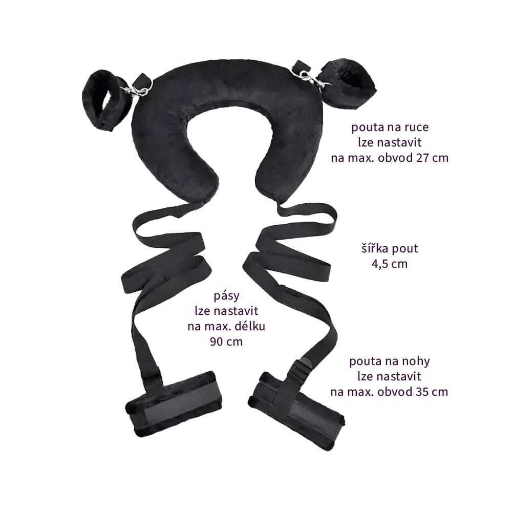 BASIC X Angee - poutací pásy na ruce a nohy černé - Obrázek 3