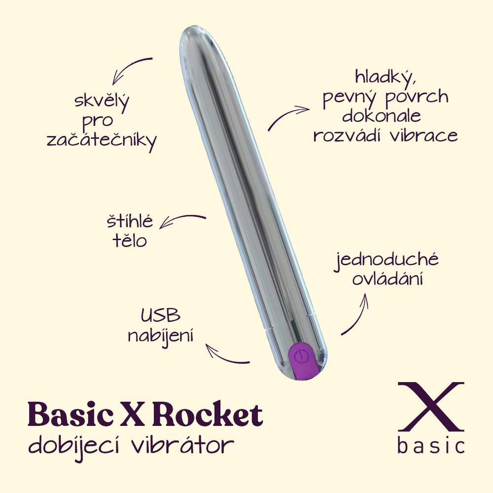 BASIC X Rocket  - dobíjecí vibrátor - Image 2