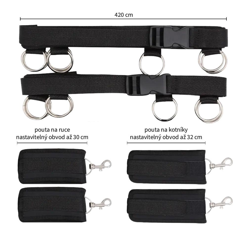 BASIC X poutací sada na postel 4-dílná, pouta na postel - Obrázek 3