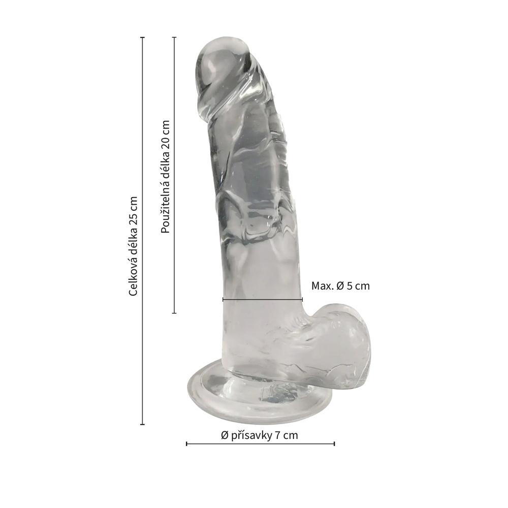 BASIC X Rocco transparentní penis s přísavkou M - Image 3