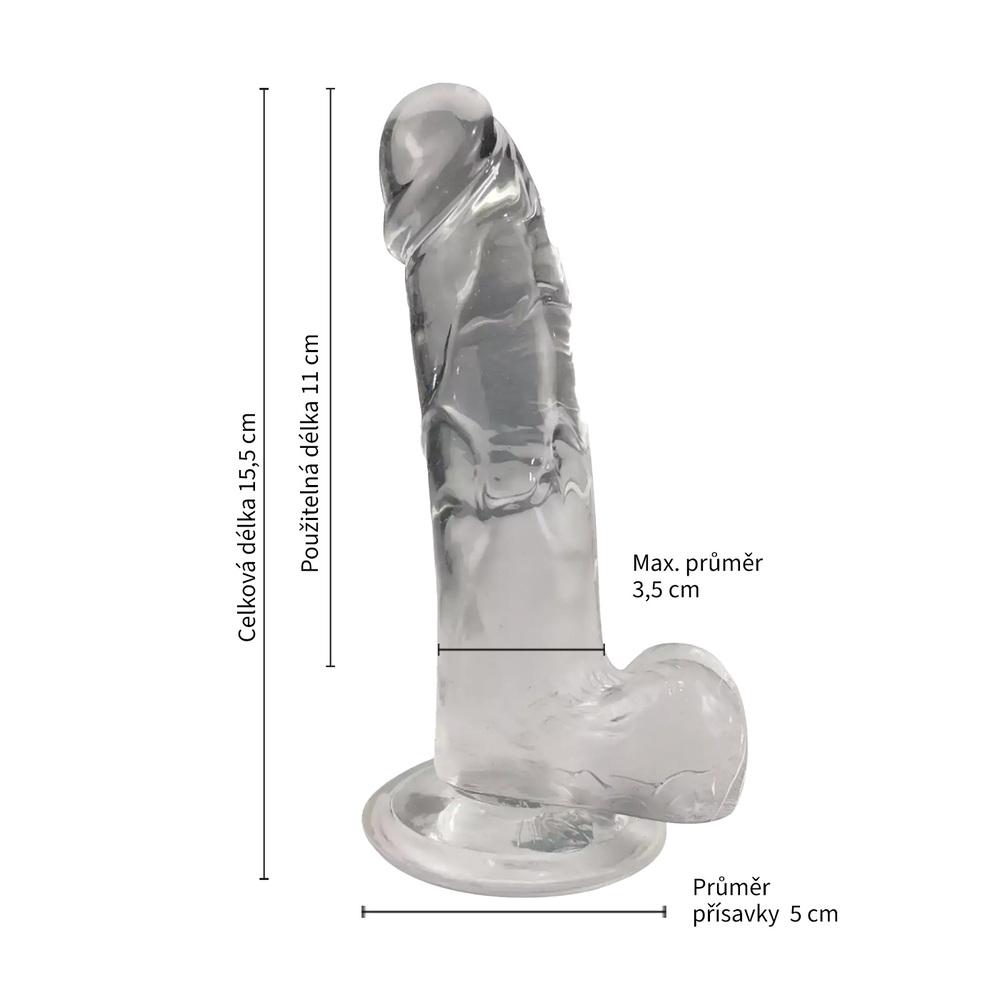 BASIC X Rocco transparentní penis s přísavkou XXS - Image 3