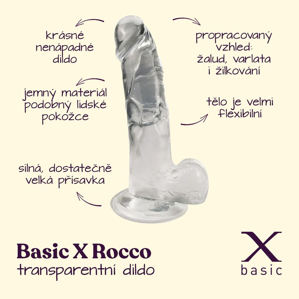 BASIC X Rocco transparentní penis s přísavkou XXS - Image 2