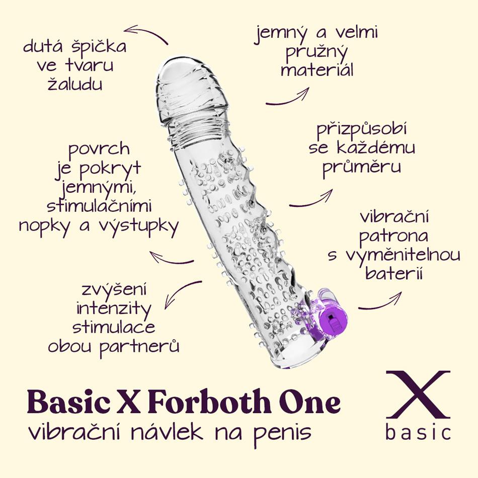 BASIC X ForBoth One – vibrační návlek na penis