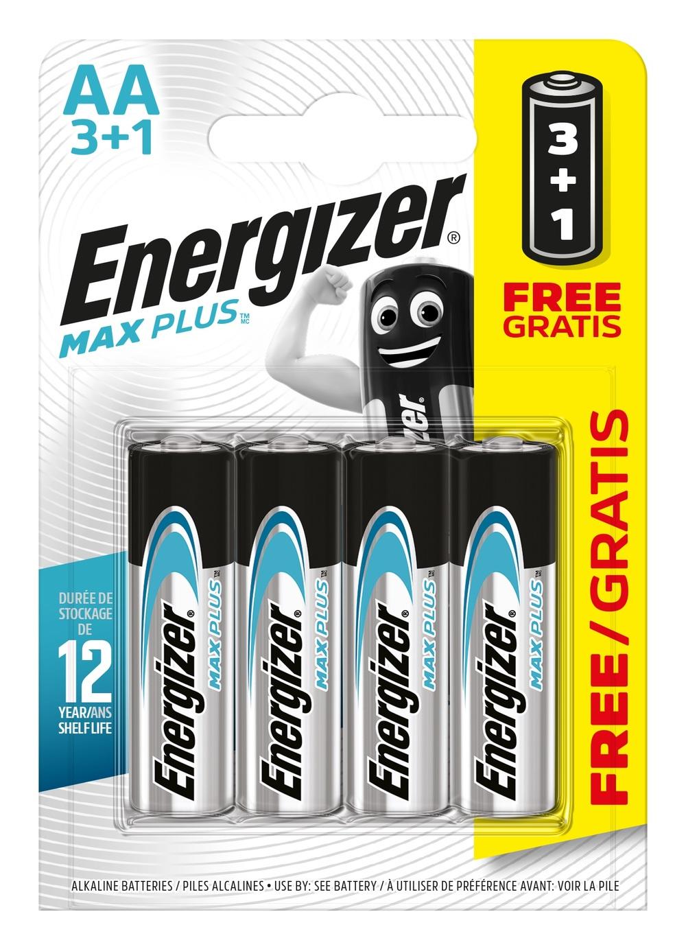 Energizer MAX Plus baterie Tužka AA/4 3+1 zdarma