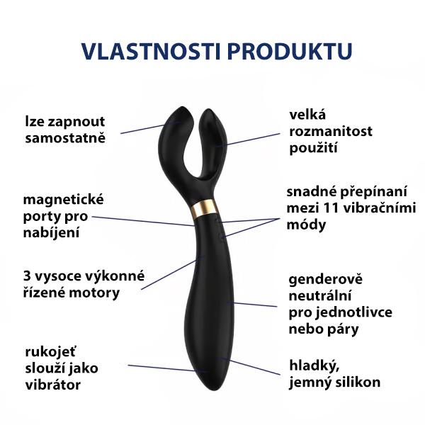 Satisfyer Endless Fun Multifunkční vibrátor – černý