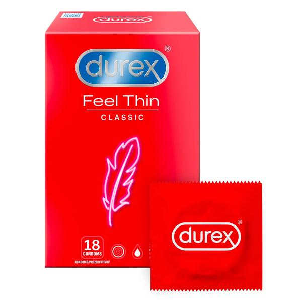 Levně Durex Feel Thin Classic kondomy 18 ks