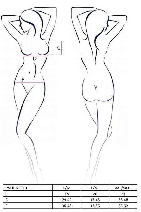 Erotic Line PAULINE Set: černá S/M