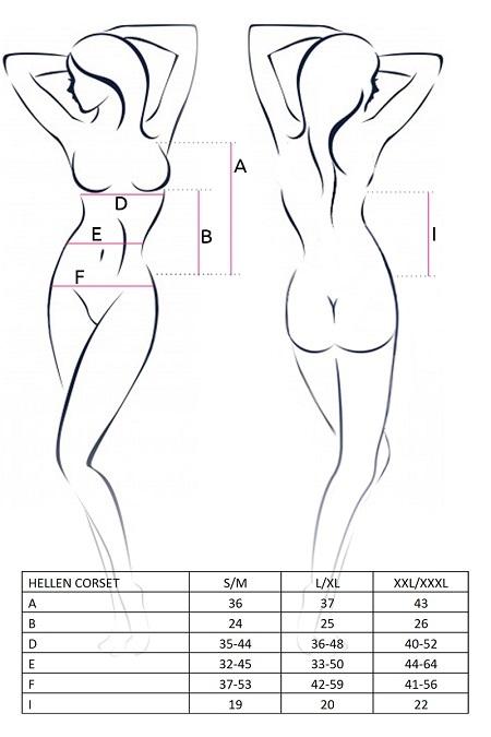 Erotic Line HELLEN korzet: černá S/M - Image 2