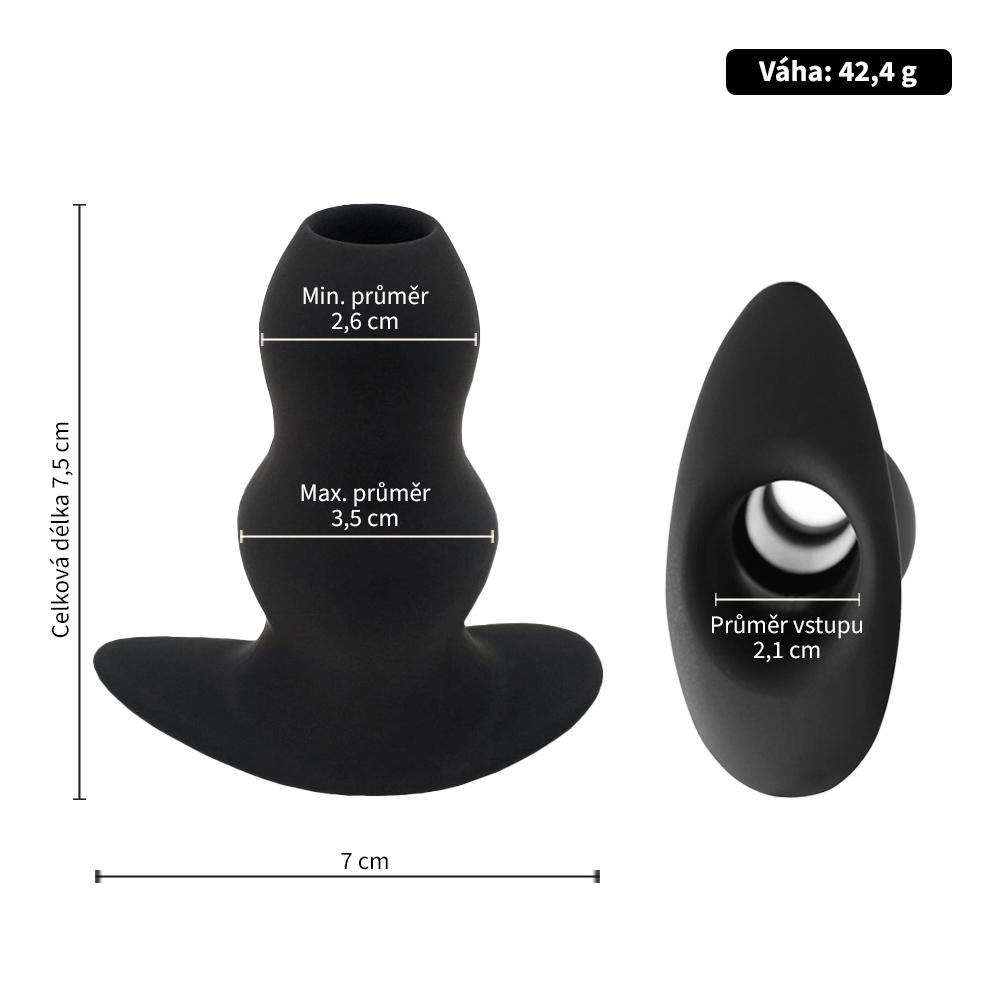 BASIC X Dutý silikonový anální kolík S - tunel - Obrázek 3
