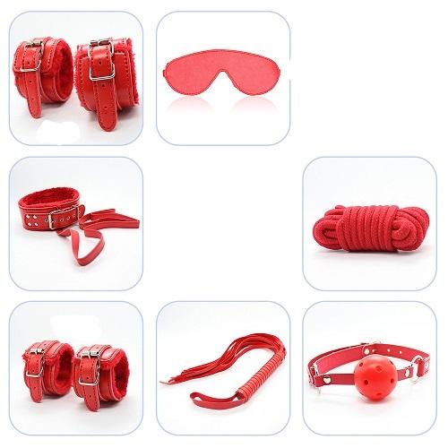 BASIC X Osmidílná BDSM sada červená