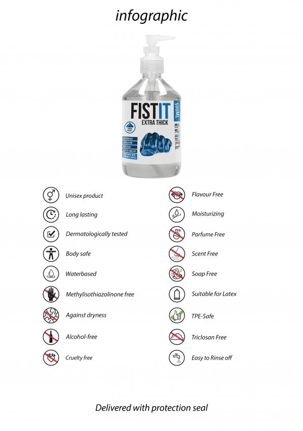 Fist-it Extra Thick Fisting lubrikační gel s pumpičkou 500 ml - Image 3