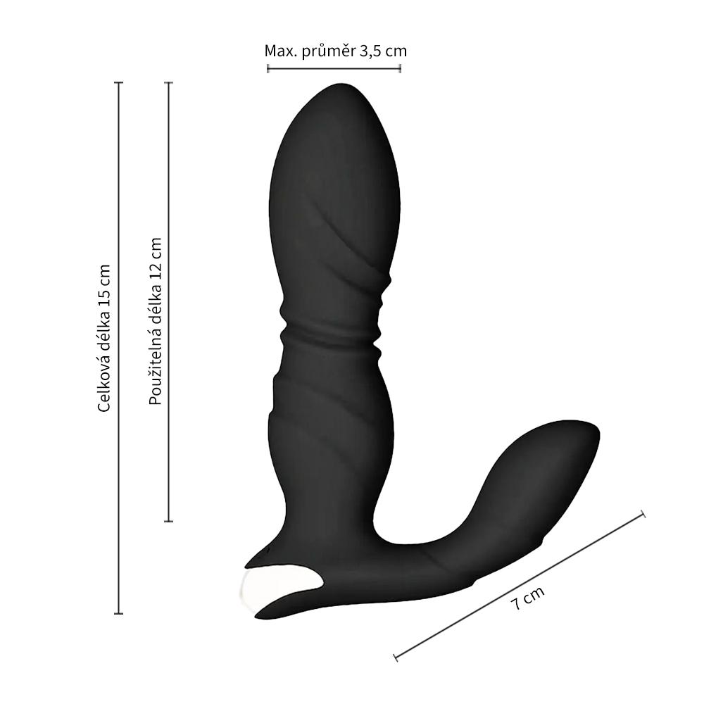 BASIC X  Will stimulátor prostaty na dálkové ovládání černý - Image 3